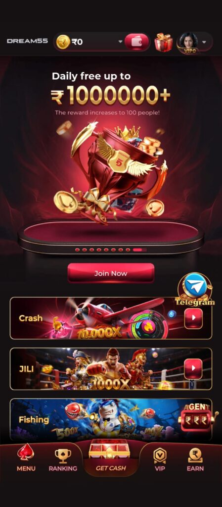 Dream55 APK app logo with red 3D number 5 Dream55 fantasy sports app interface dashboard Dream55 team selection screen cricket fantasy app Dream55 wallet and withdrawal page